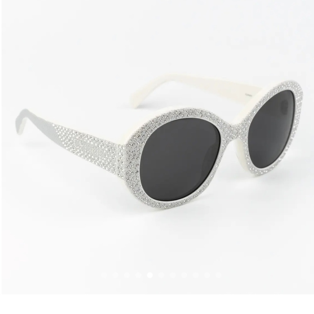 NIB Celine White Crystal Sunglasses - Picture 3 of 12